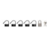 MANCAGE Lot de 5 Locks numérotés noirs